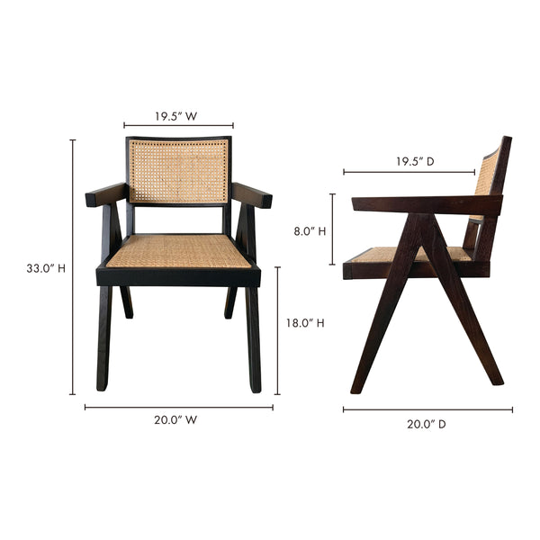 Takashi Chair Set of Two in Dark Brown