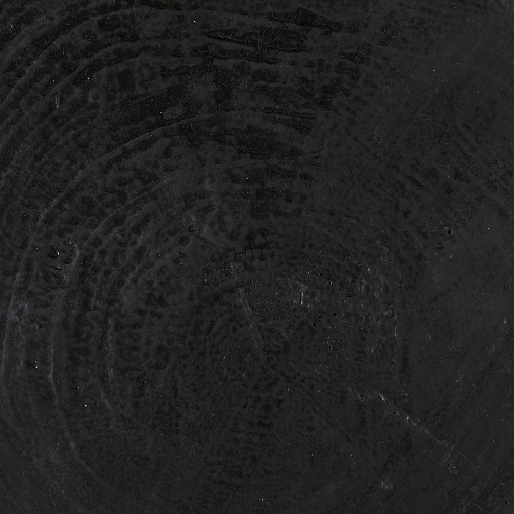 Samson Stool/Side Table, Black Burnt Resin