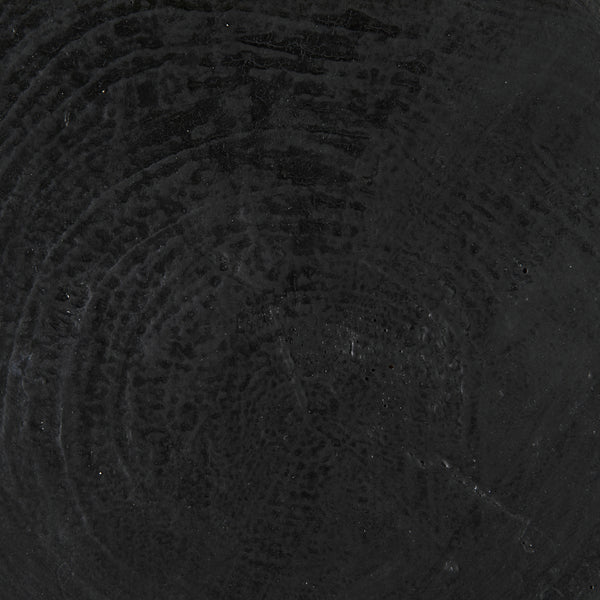 Samson Stool/Side Table, Black Burnt Resin