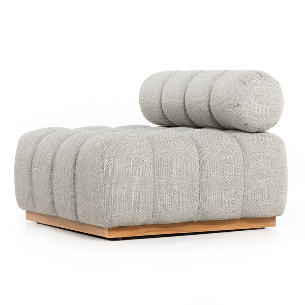 Roma Outdoor Sectional In Armless Pc In Ash