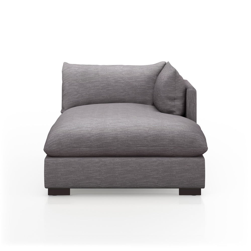Westwood Sectional In Valley Silver Spoon And Espresso