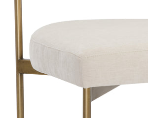 SENECA DINING CHAIR - ANTIQUE BRASS - DANNY IVORY