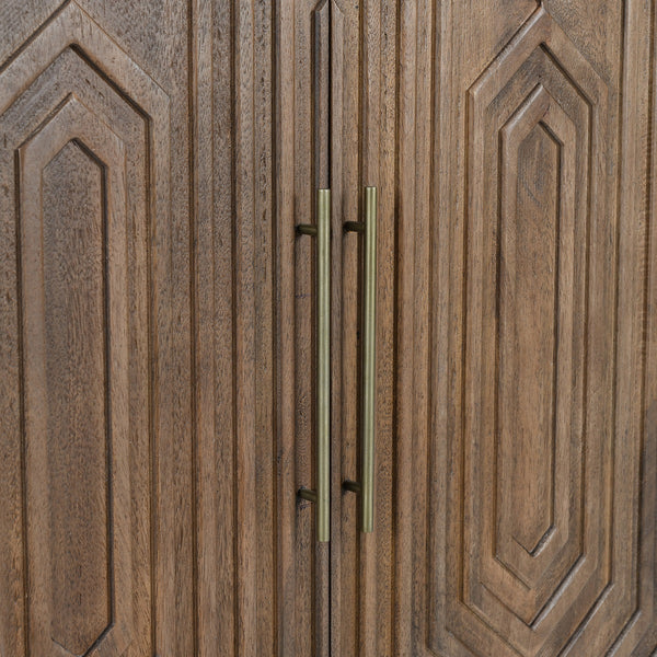 Holmes Mango Wood Bar Cabinet - Artisan Brown