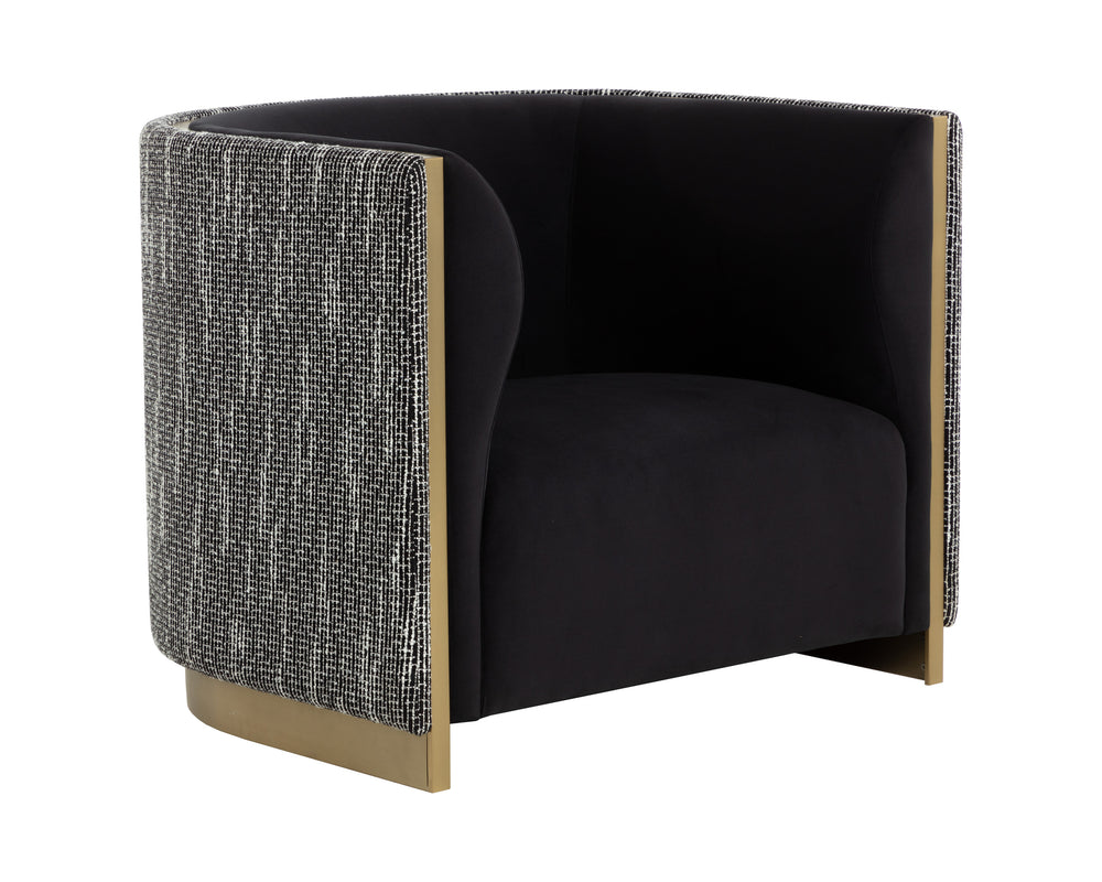 LARRON ARMCHAIR - ABBINGTON BLACK / HOBBES NIGHT