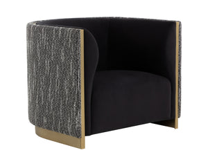 LARRON ARMCHAIR - ABBINGTON BLACK / HOBBES NIGHT