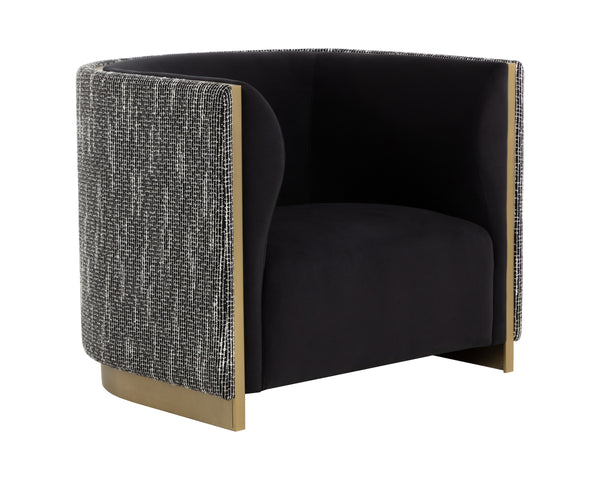 LARRON ARMCHAIR - ABBINGTON BLACK / HOBBES NIGHT