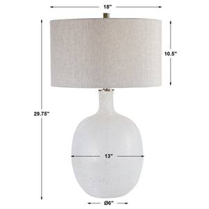 Whiteout Mottled Glass Table Lamp
