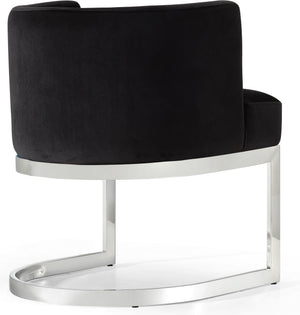 Donna Dining Chair In Black Velvet and Chrome