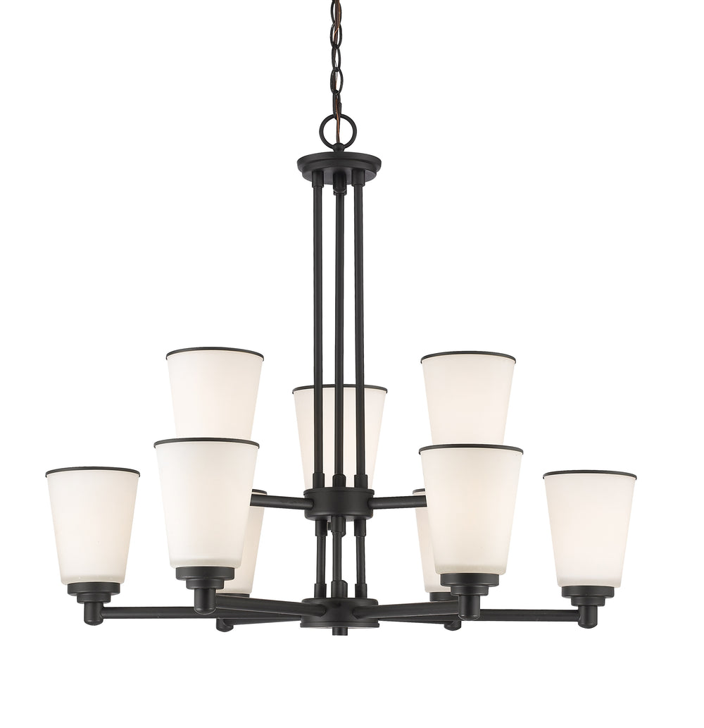 Jarra 9 Light Chandelier in Bronze Finish