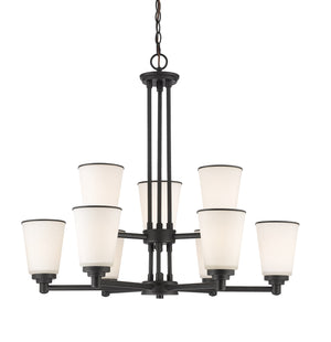 Jarra 9 Light Chandelier in Bronze Finish