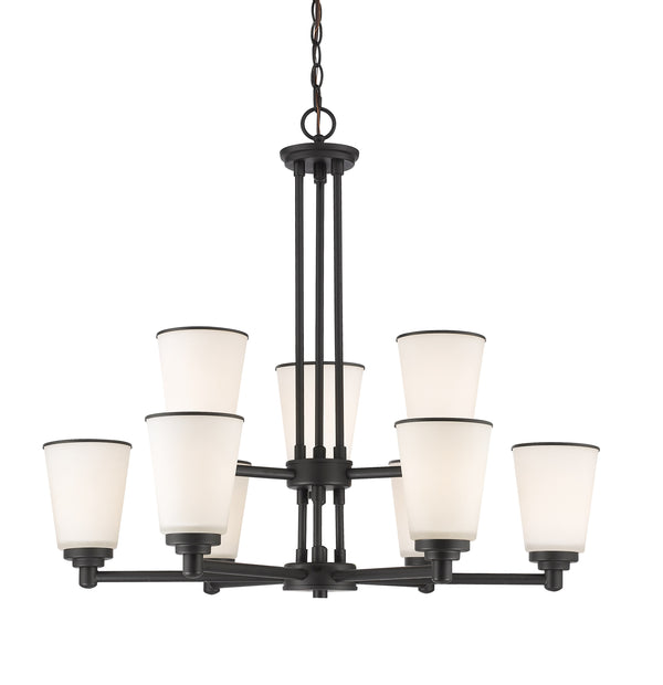 Jarra 9 Light Chandelier in Bronze Finish