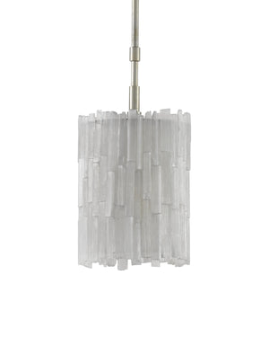 Moonstone Pendant In Natural & Chinois Silver Leaf