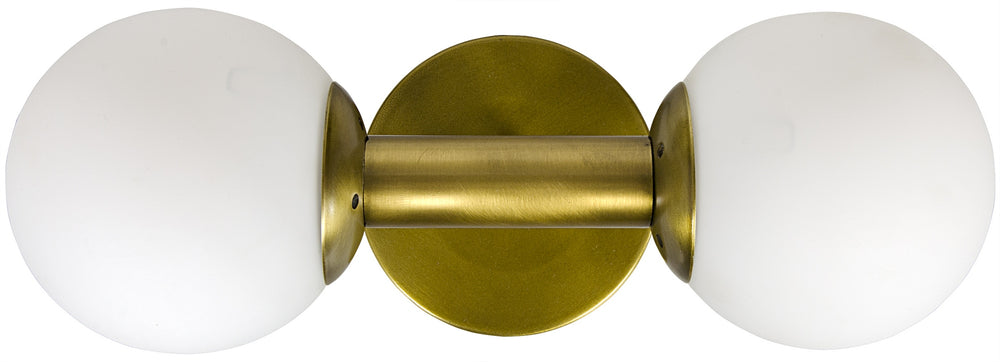 Antiope Sconce, Antique Brass and Glass
