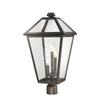 Talbot 3 Light Outdoor Post Mount Fixture in Rubbed Bronze Finish