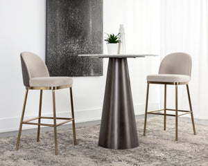 LAVANIA BARSTOOL - MEG TAUPE / PORCINI TAUPE
