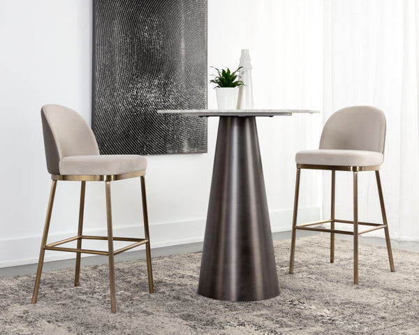 LAVANIA BARSTOOL - MEG TAUPE / PORCINI TAUPE