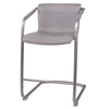 Indy Counter Stool w/ Arms Silver Frame In Antique Graphite Gray