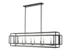 Titania 10 Light Island/Billiard in Black + Brushed Nickel Finish