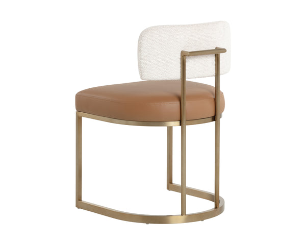 LARISSA DINING CHAIR - NAPA COGNAC / RHEA LIGHT BARLEY