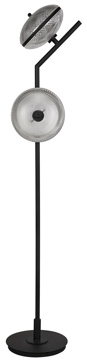 Gibson Floor Lamp, Black Steel