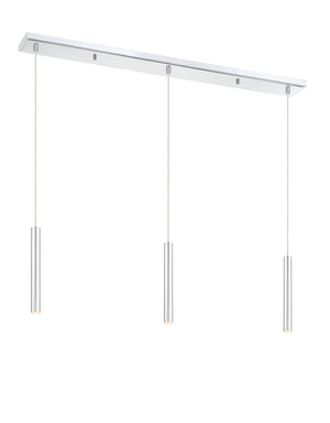 Forest 3 Light Island/Billiard in Chrome Finish