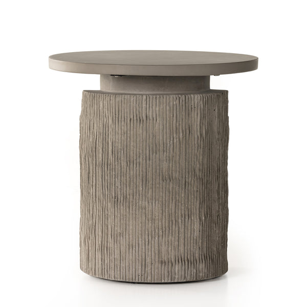 Huron Outdoor End Table In Textured Flint