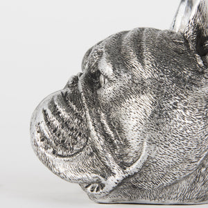 Bruno (Set of 2) 5L x 5W Silver American Bulldog Bookends