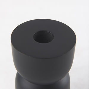Malta Small Black Metal Candle Holder