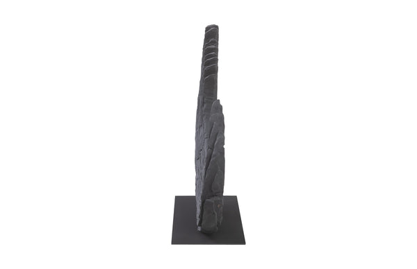 Swoop Tabletop Sculpture, Black Wood, Smallall