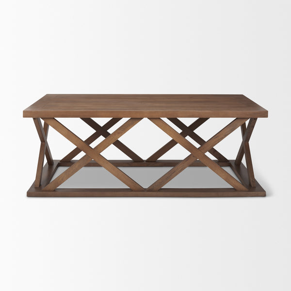 Forsey 48.0L x 28.0W x 17.5H Medium Brown Rectangle Coffee Table