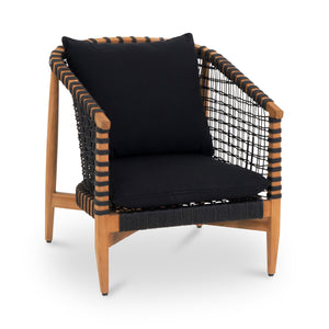 Moe's Kuna Outdoor Lounge Chair in Black