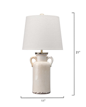 Piper Ceramic Table Lamp, Cream