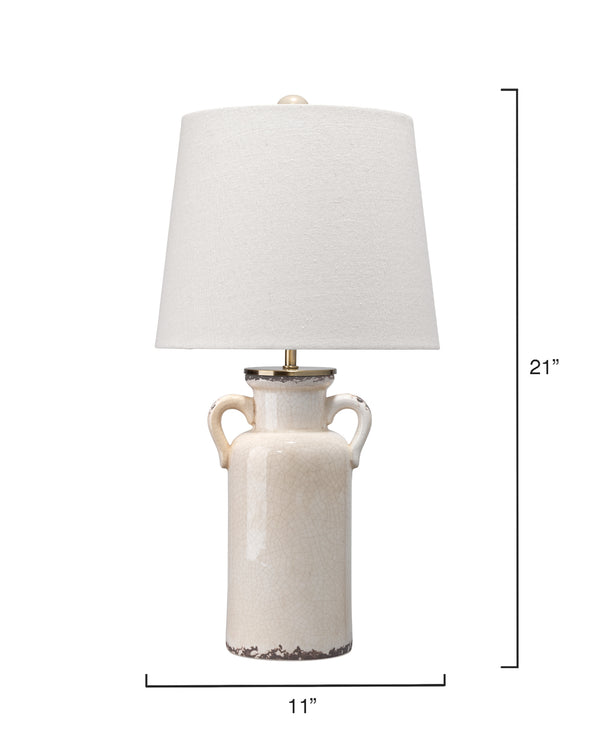 Piper Ceramic Table Lamp, Cream