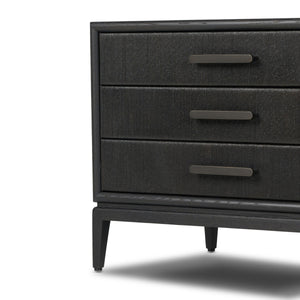 Rosenell Closed Nightstand - Black Oak Veneer