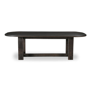 Glenn Oval Dining Table in Dark Brown Neem Wood