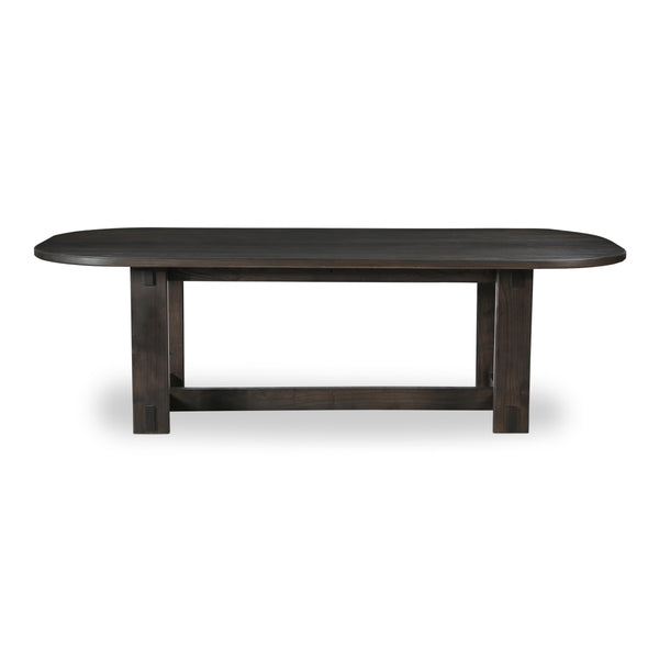 Glenn Oval Dining Table in Dark Brown Neem Wood