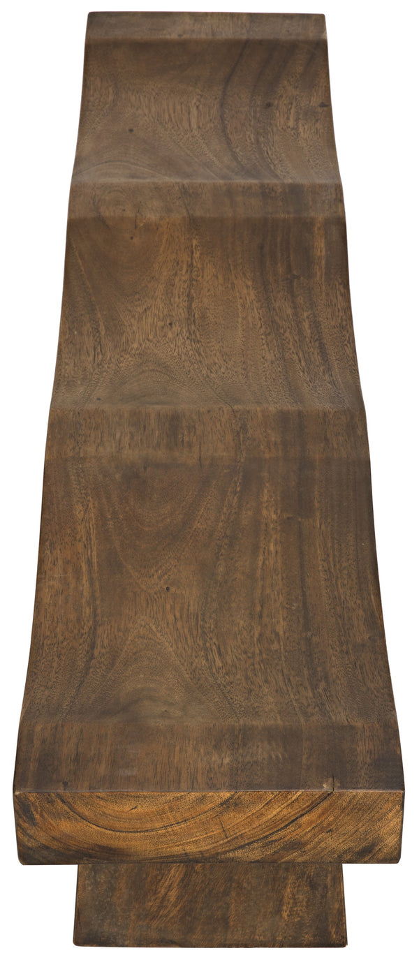 Shibumi Munggur Wood Bench with Clear Flat Coat Finish