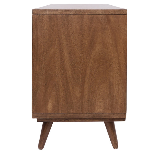 Piero Chevron Buffet 4 Drawers + 4 Doors In Monterey Brown