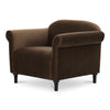 Harmony Dark Brown Faux Mohair Accent Chair by Moe's
