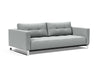 CASSIUS D.E.L. SLEEPER SOFA in MELANGE LIGHT GREY FABRIC WITH Chrome legs 538