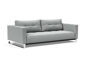 CASSIUS D.E.L. SLEEPER SOFA in MELANGE LIGHT GREY FABRIC WITH Chrome legs 538