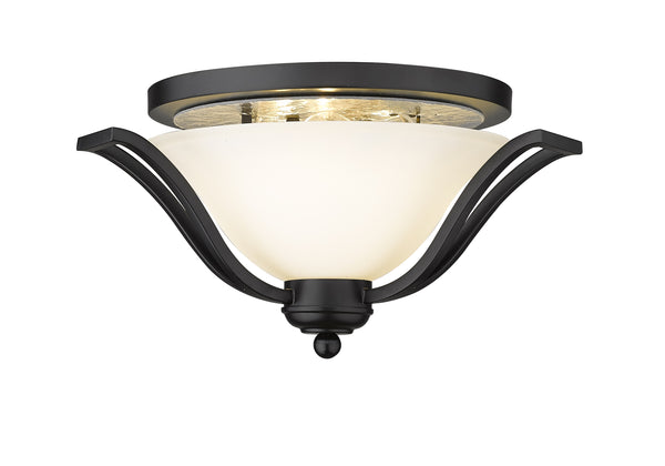 Lagoon 3 Light Ceiling in Matte Black Finish