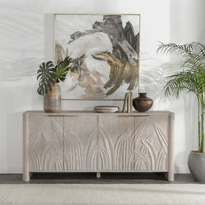 Ledro Solid Wood 4-Drawer Cabinet in Cream