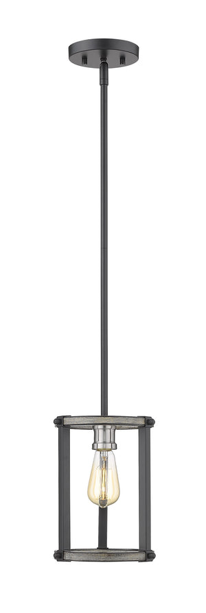 Kirkland 1 Light Mini Pendant in Ashen Barnboard Finish