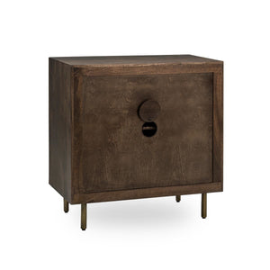 Norwood Solid Wood Cabinet with Brass Details