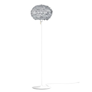 Eos Medium Floor Lamp in Grey with White Base