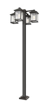 Portland 4 Light Outdoor Post Mounted Fixture in Oil Rubbed Bronze Finish