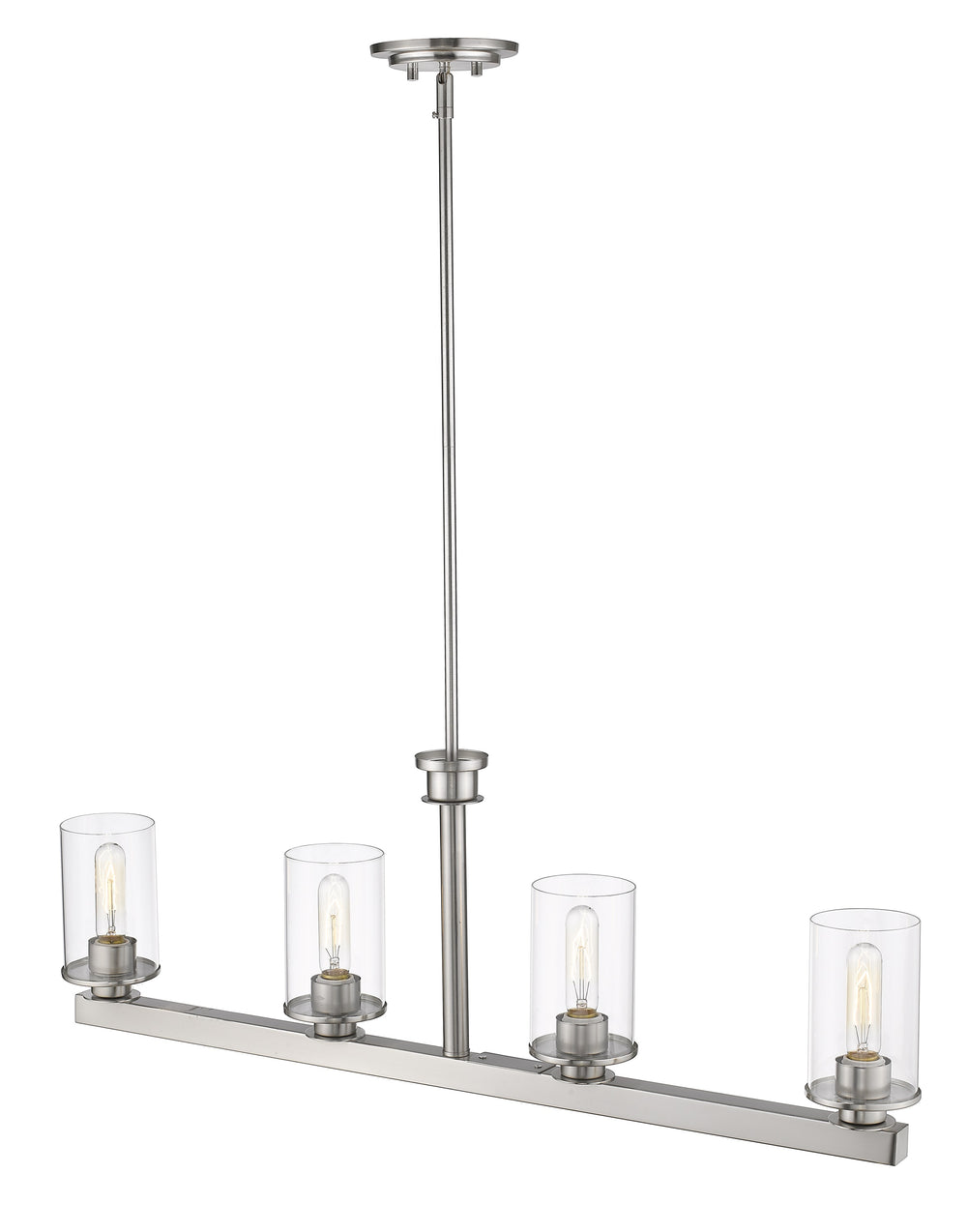 Savannah 4 Light Island/Billiard in Brushed Nickel Finish