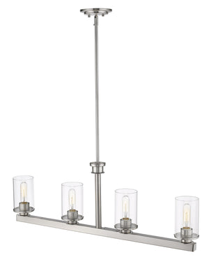 Savannah 4 Light Island/Billiard in Brushed Nickel Finish