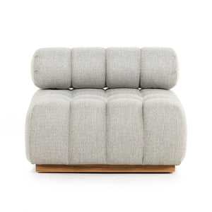 Roma Outdoor Sectional In Armless Pc In Ash